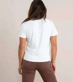 Roark Well Worn Organic Knit Top OffWhite Clearance
