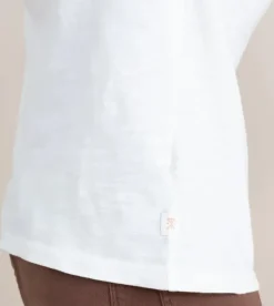 Roark Well Worn Organic Knit Top OffWhite Clearance